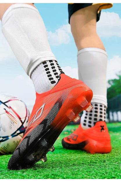 Men Professional TF Soccer Shoes Resistant Casual Grass Studded Male Non Slip Fast Foo451·a