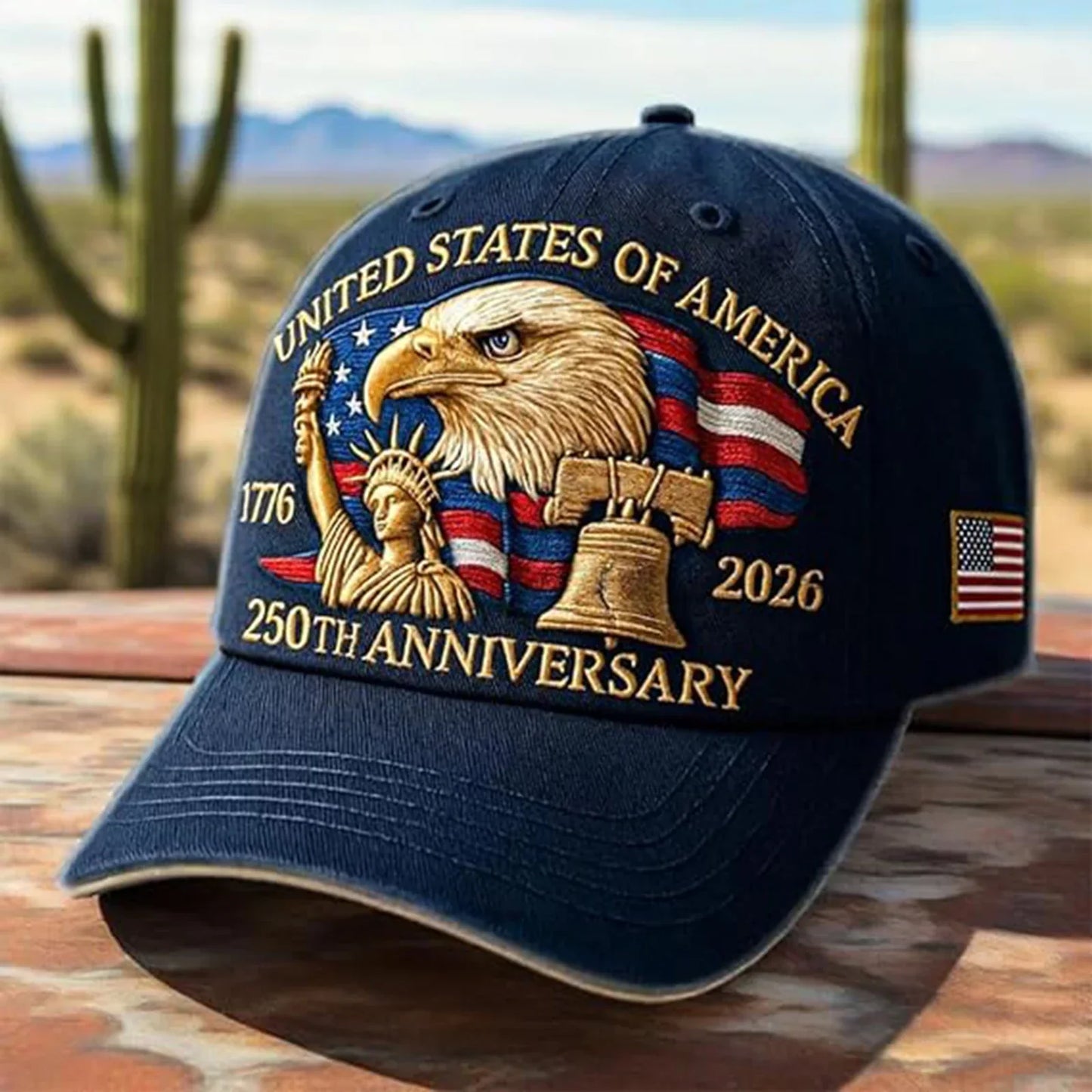US 250th Anniversary Cap Retro Washed Patriotic Cap Trucker Hat Outdoor Sunhats Sports Hat reathable Baseball Caps for Men Women