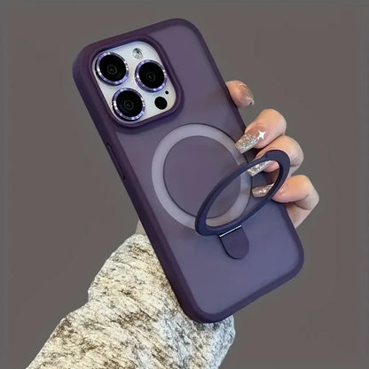 Magnetic Holder Armor Shockproof Wireless Charging Phone Case for iPhone 17 16 15 14 13 12 11 Pro Max 17 Air Cases Cover