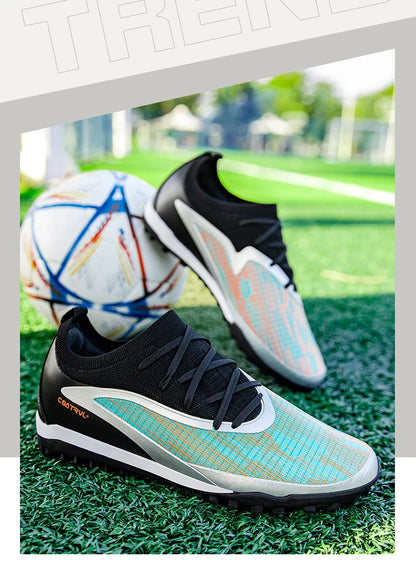 New Men Football Boots Non Slip Soccer Shoes Sport Outdoor Cleats Breathable Adult Long Spikes Training Boys Match Comfortable