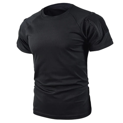 Men's Summer T-shirt Male Camping Hiking Trekking Fishing Training Running Gym Breathable Pullover Climbing Casual Cargo Shirts