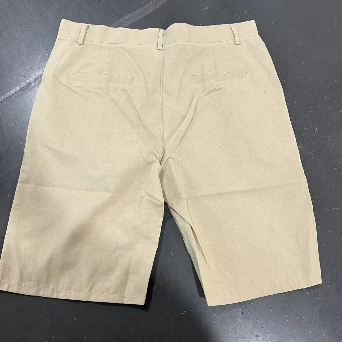2025 Summer Cotton Linen Shorts for Men Solid Casual Button Pocket Beach Shorts Men's Comfortable Simple Vacation Leiture Pants