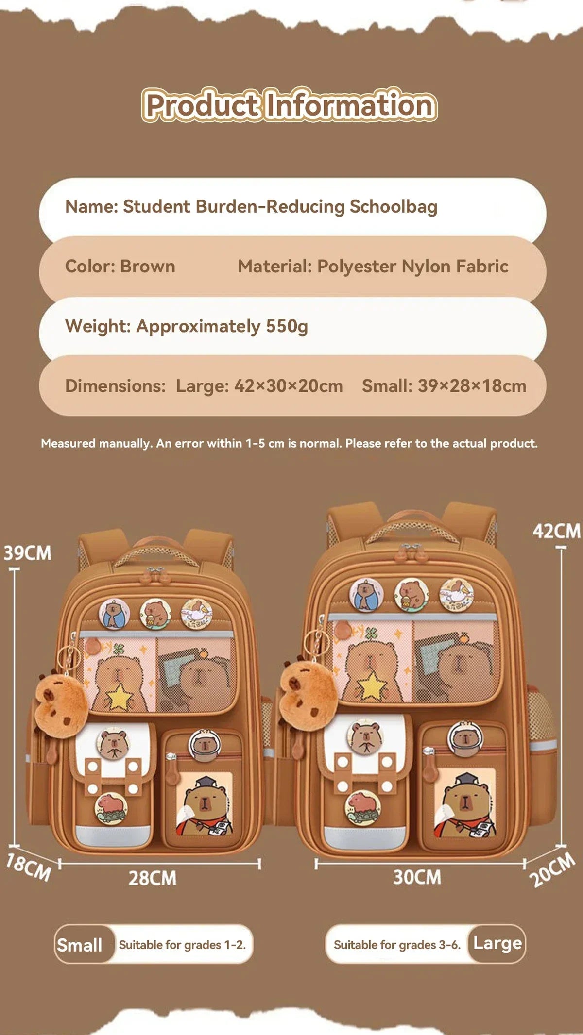 School Bag Waterproof Backpack Large Capacity Alleviate Burden Protecting Spine Widen Straps Backpack for Students Gift