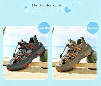 Summer Children Comfortable Sport Water Sandals Outdoor for Boys Closed Toe Anti-Collision Walking Sandals Casual Beach Shoes
