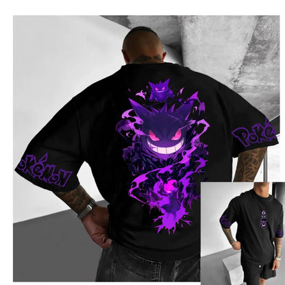 Street Trend Y2K Anime Pok É Mon Pikachu Flash Fitness Training Casual T-Shirt Men's and Women's Luxury Kids Brand Top