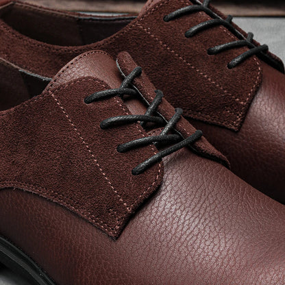 Genuine Leather Men Derby Shoes Ultralight Comfortable fashion Men Casual shoes Black Men Leather Shoes #KD6675