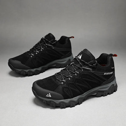 High Quality Leather Hiking Shoes Durable Outdoor Sport Men Trekking Leather Shoes Lace-Up Climbing Hunting Sneakers