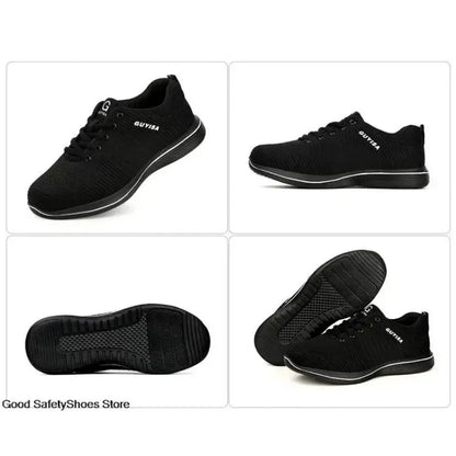Steel Toe Safety Shoes  Anti Smashing Lightweight Work Sports Shoes  Indestructible Breathable Work Safety Shoes  Men's Comfort