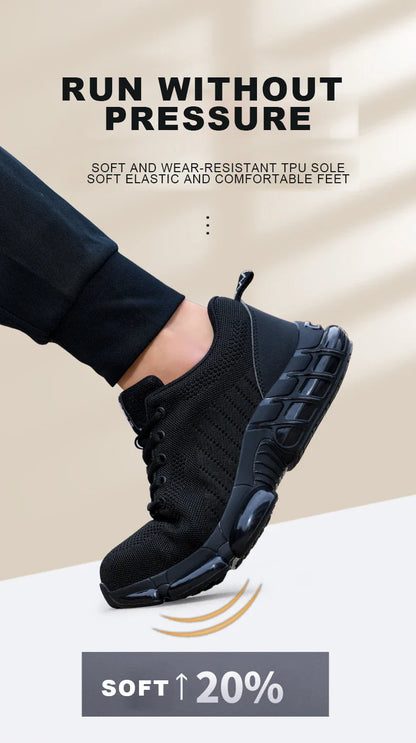 Steel Toe Safety Shoes Anti-smash Puncture-Proof Safety Work Shoes Breathable Wear-Resistant Construction Industrial Footwear