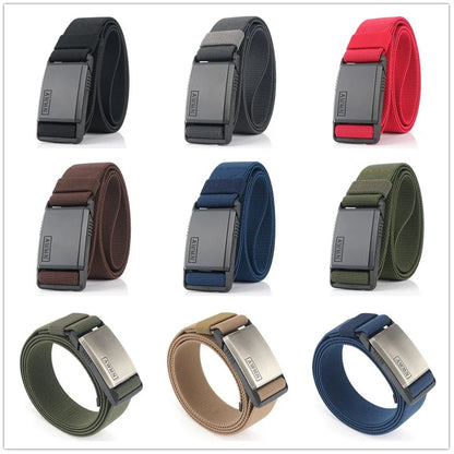 2026 New Fashion Nylon Belt  Magnetic Buckle Adjustable Belts For Men Elastic Belts High Quality Wear-resistant Training Belt