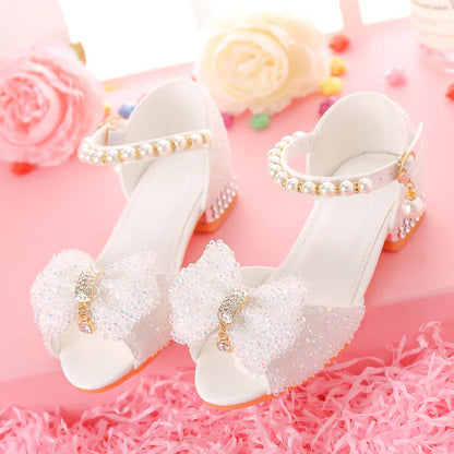 Girls' Dress Sandals For Formal Occasions, Children High Heels For /Models Performance And Fashion Show