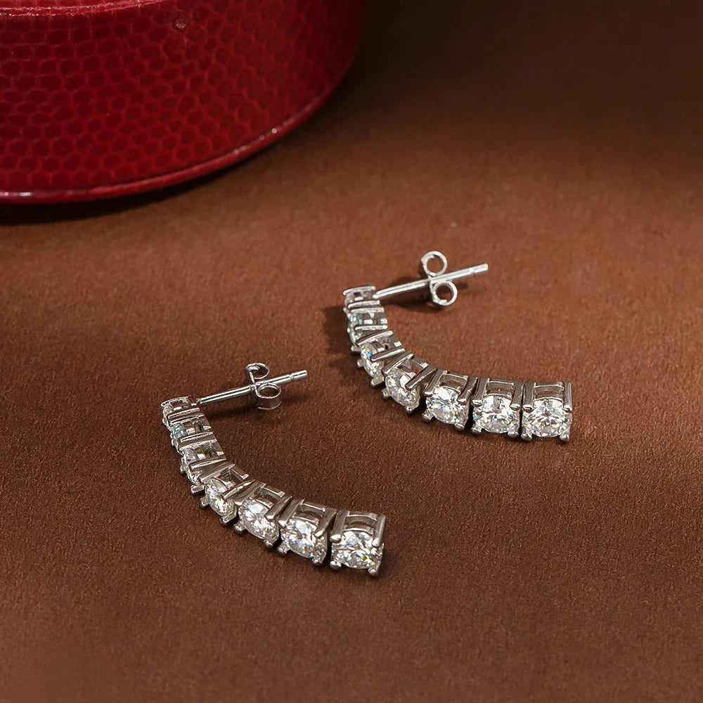 100% 925 Sterling Silver 2.82CT Moissanite Diamond Earrings For Women Long Tassel Earring Sparkling Party Fine Jewelry
