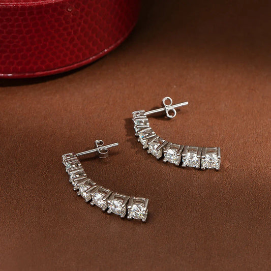 100% 925 Sterling Silver 2.82CT Moissanite Diamond Earrings For Women Long Tassel Earring Sparkling Party Fine Jewelry