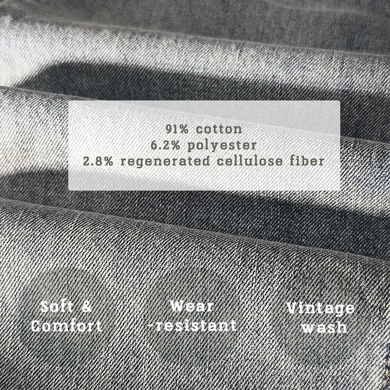 Summer Spring New Cotton Vintage Casual Jeans for Men Clothing Washed Soft Loose Straight Man Pants Baggy Jeans KK1056