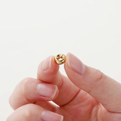14K/18K Gold Plated 10-30Pcs 3/4/5/6/8mm Spacer Beads for DIY Necklace Bracelet Jewelry Making Supplies Accessories Wholesale