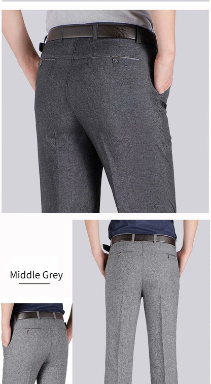 High Quality Men's Classic Suit Pants Summer Spring Pants High Waist Autumn Trousers Business Casual Pant Dropshipping GOZBKF