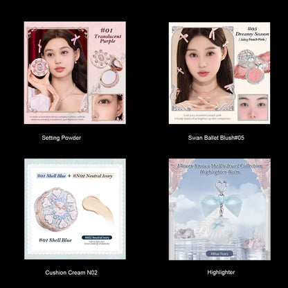 Little Angel Collection Makeup Gift Box Eyeshadow Blush Cream Matte Lipstick Highlighter Full Kit All In One