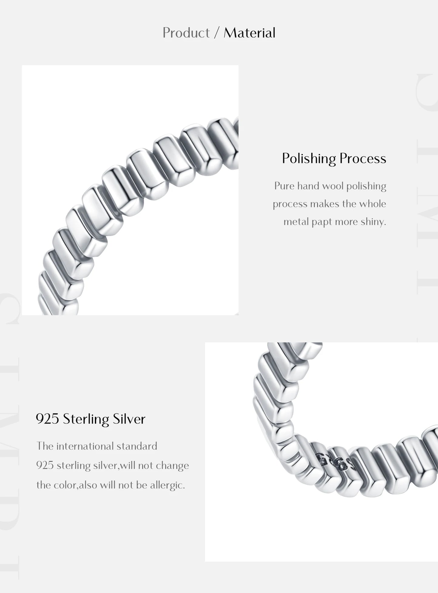 925 Sterling Silver Vintage Exquisite Geometric Stackable Eternity Band Rings For Women Retro Daily Fine Jewelry Gifts