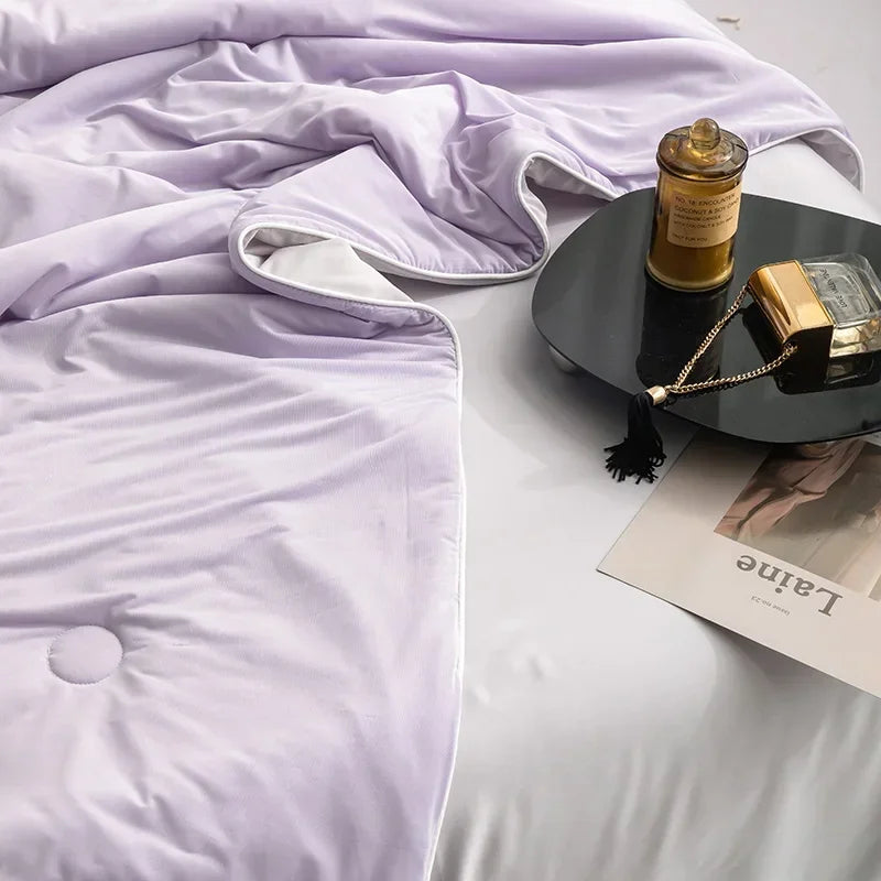High Quality Cooling Blankets Smooth Air Condition Comforter Lightweight Summer Quilt with Double Side Cold  Cooling Fabric