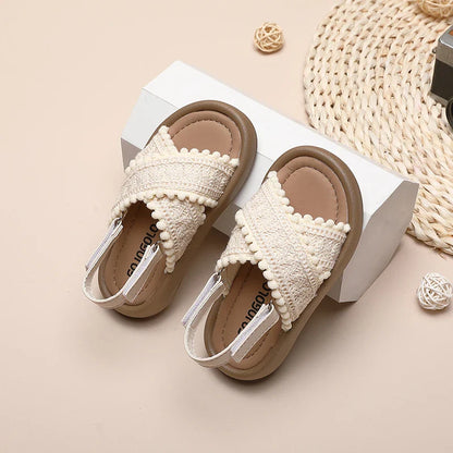 Girl Summer Sandals Classic Fashion Ethnic Style Kids Beach Sandals Fashion Open-toe Versatile Children Non-slip Causal Shoes