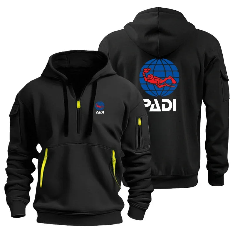 Padi's new men's casual sportswear, men's hooded sportswear, outdoor activity training clothes, printed fashionable home furnish