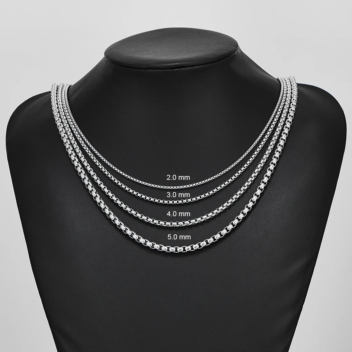 Thickness 2mm/3mm/4mm/5mm/6mm Stainless Steel Link Classic Curb Necklace Chain for Men Women Jewelry 14 to 40 Inches