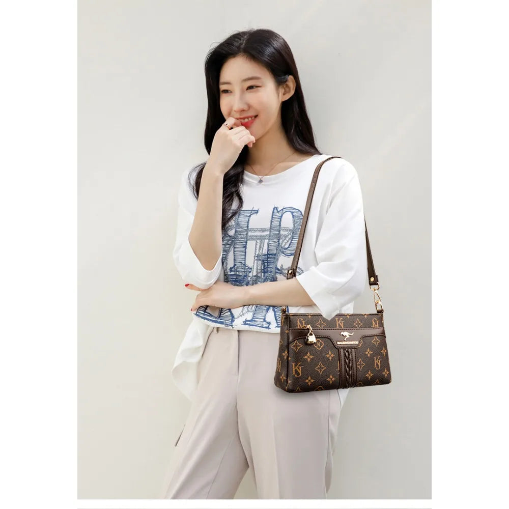 Old Flower Leather Luxury Designer Crossbody Shoulder Mesenger Bags for Ladies Zipper Small Retro Women Bag Female Sac A Main