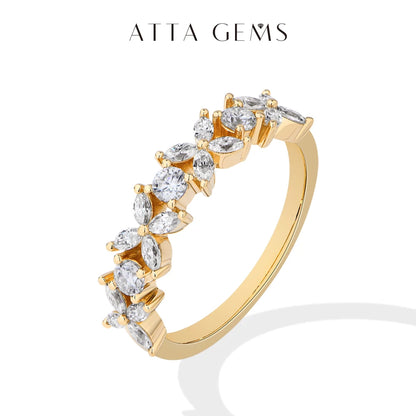 S925 Sterling Silver White Gold Moissanite Rings Flower Design For Women Butterfly Engagement Ring Jewelry High quality