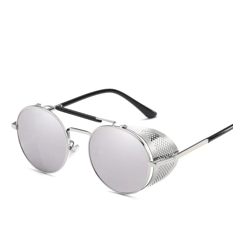 Retro Round Metal Sunglasses Steampunk Men Women Brand Designer Glasses Oculos De Sol Shades UV Protection