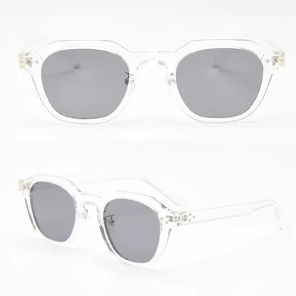 retro sun glasses for women TR90 frame polygon polarized sunglasses uv400 male green brown 2023 summer