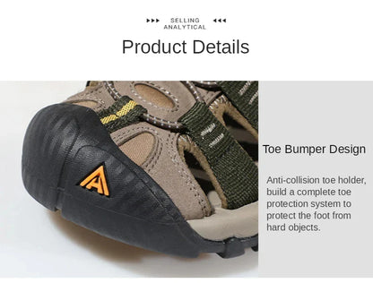 Summer Outdoor Sandals for Men Breathable Hiking Shoes Water Beach Mens Sandals Camping Climbing Aqua Sneaker