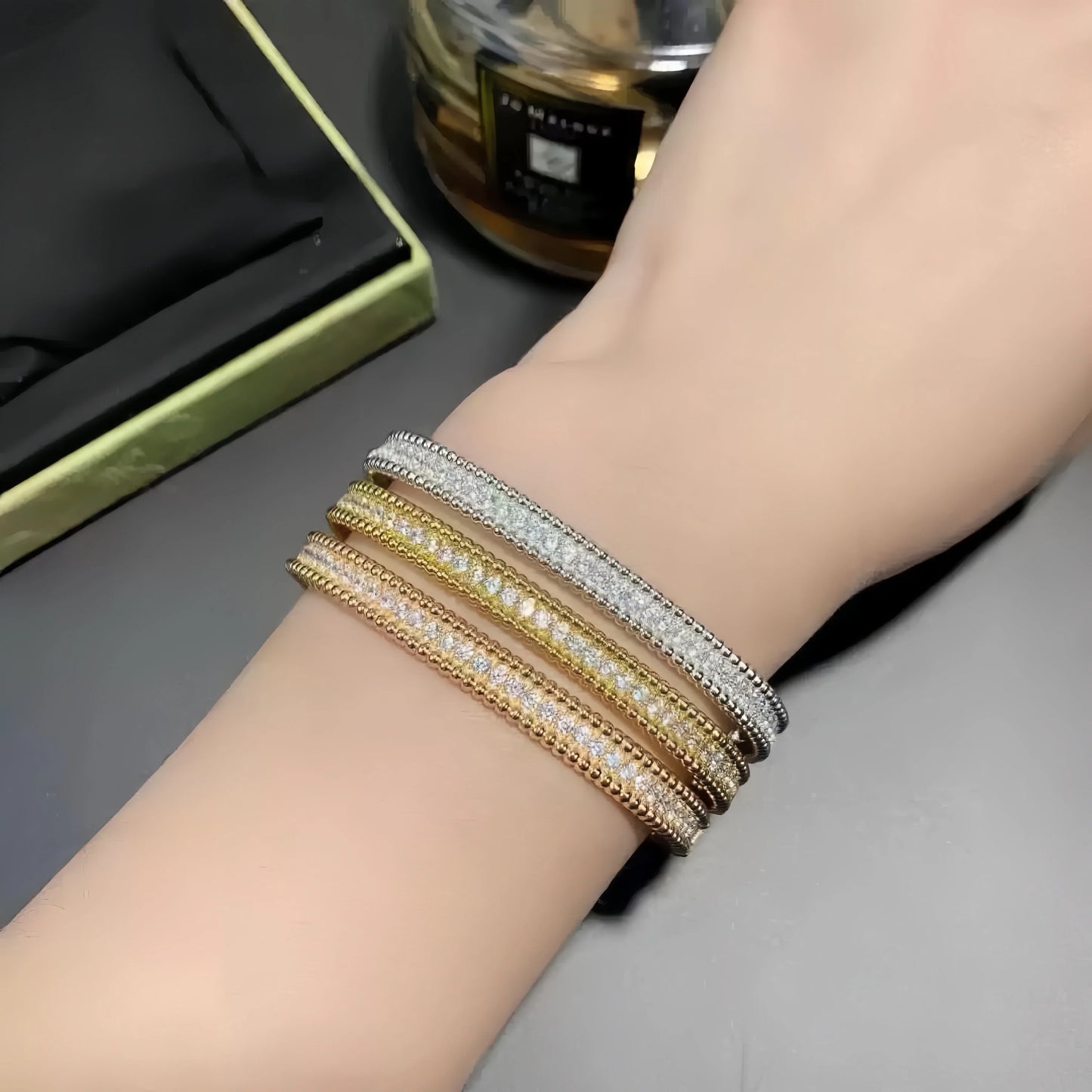 2mm Certified Moissanite Bangles For Women S925 Silver Trendy Wedding Party Bracelets 18K Gold Plated Fine Jewelry Gifts