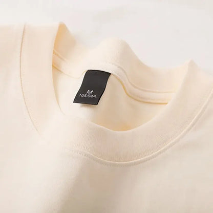600grams 100% Cotton Men Oversized Heavyweight T Shirt Summer Women Short Sleeve Top Casual Men's Tees