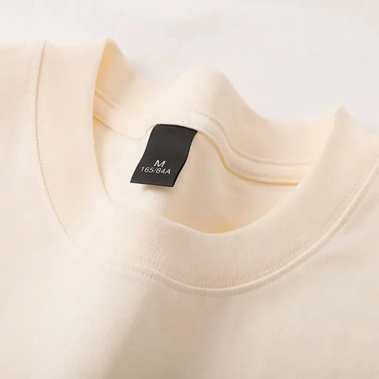 600grams 100% Cotton Men Oversized Heavyweight T Shirt Summer Women Short Sleeve Top Casual Men's Tees