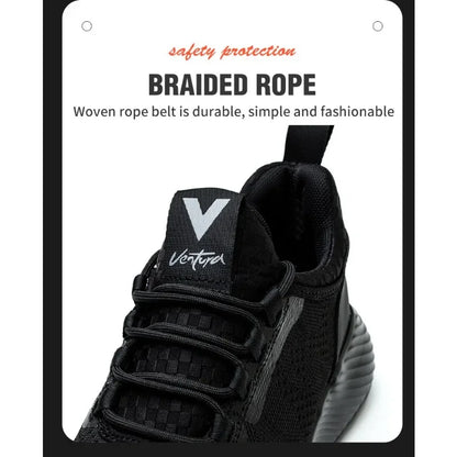 Men's Anti Smashing and Anti Stabbing Lightweight  Comfortable, Breathable  Protective and Safety Shoes