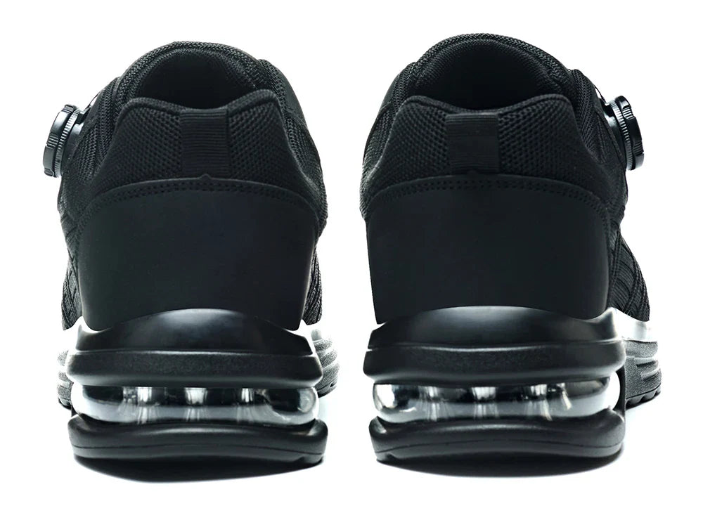 New Men's Rotary Buckle Safety Shoes Anti-Impact Anti-Piercing Lightweight Work Boots Fashion Sporty Design for Outdoor Pro
