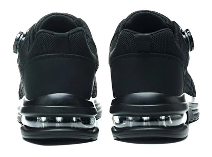 New Men's Rotary Buckle Safety Shoes Anti-Impact Anti-Piercing Lightweight Work Boots Fashion Sporty Design for Outdoor Pro
