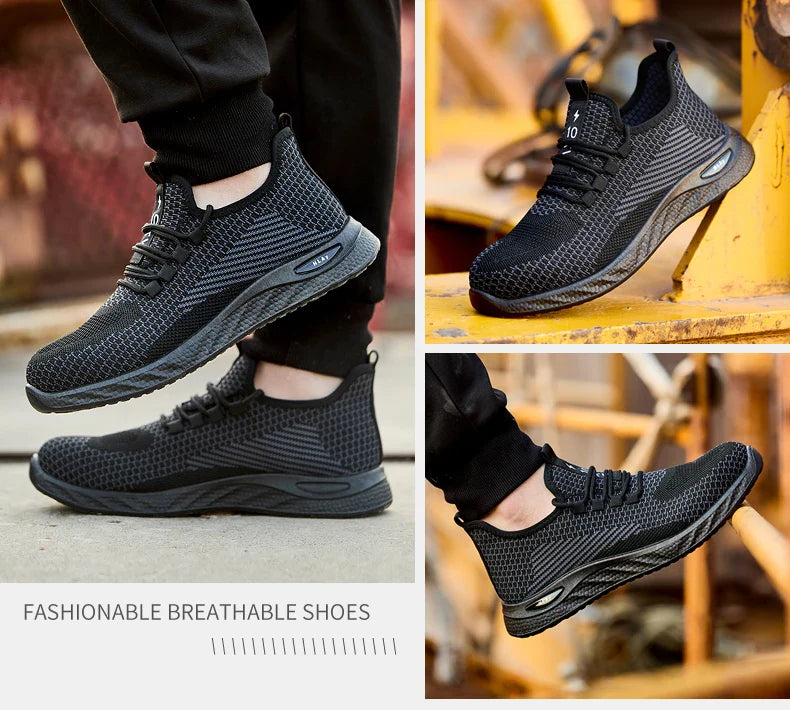 Men's safety shoes, breathable work sports shoes, puncture and smash resistant work boots, safety protective shoesTactical Boots