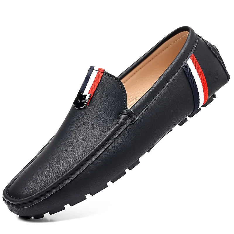 Men's Loafers High Quality Anti-slip Casual Shoes Men's Leather Loafer Outdoor Breathable Lightweight Soft Driving Shoes