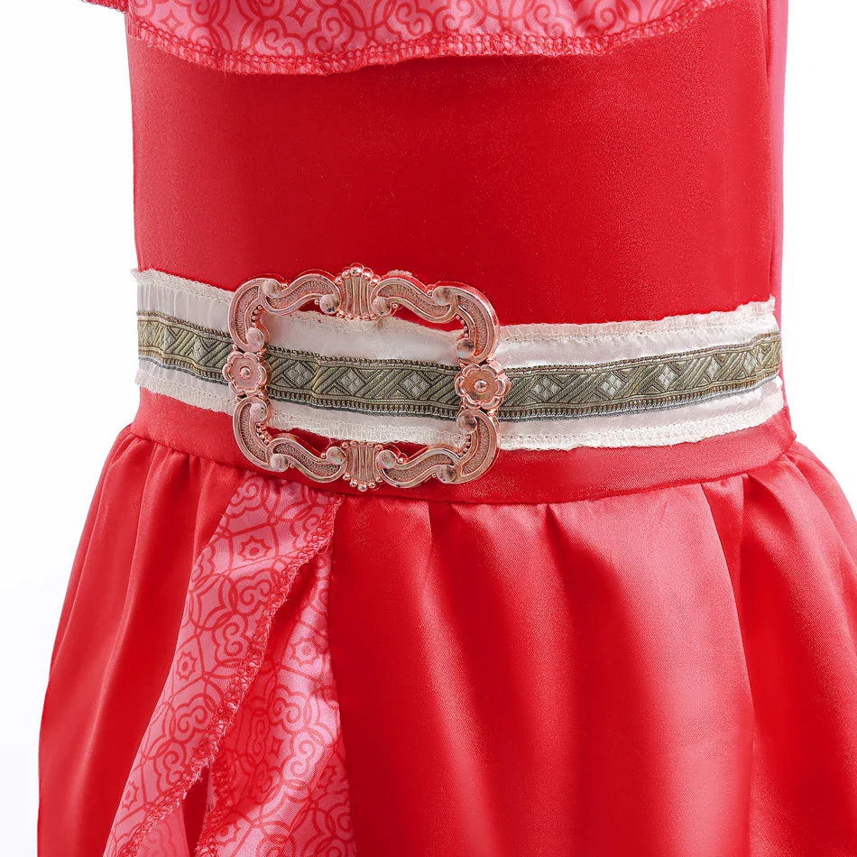 Elena Dress Girl Princess Cosplay Costume Kid Halloween Party Dressup Carnival Frocks Birthday Party Carnival  2-10Y