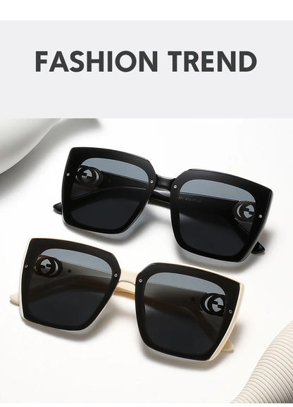 Luxury Glamour Brand Sunglasses for Women and Men Oversize Square Designer Sun Glasses Unisex Rimless Eyewear UV400