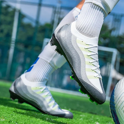Men's Sports Football Shoes Fg/Ag Long Nail Adult Artificial Grassland Durable Training Specific Shoes High-Tops Non Slip Shoes