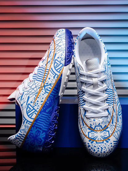 Popular low-top football boots, broken nails, TF and spikes FG unisex styles, 2 colors to choose from, breathable and non-slip