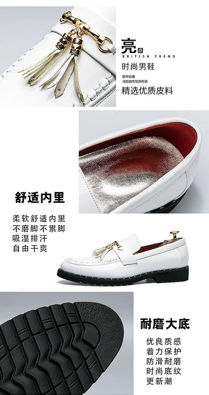 Luxury Red Patent Men Formal Shoes Leather Designer Tassels Mens Oxford Shose Fashion Wedding Men Dress Shoes sapato social