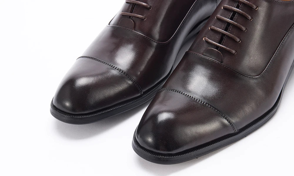 Leather Oxford Dress Shoes British Retro Formal Business Wedding Derby Shoes