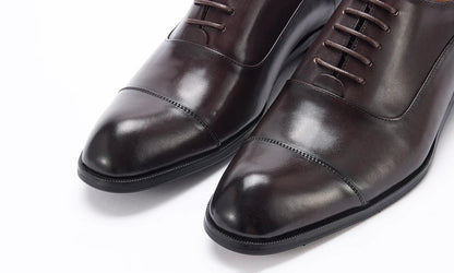 Leather Oxford Dress Shoes British Retro Formal Business Wedding Derby Shoes