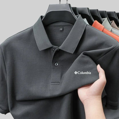 100% pure cotton new men's short sleeved summer comfortable breathable polo shirt, high-end brand designer embroidered T-shirt