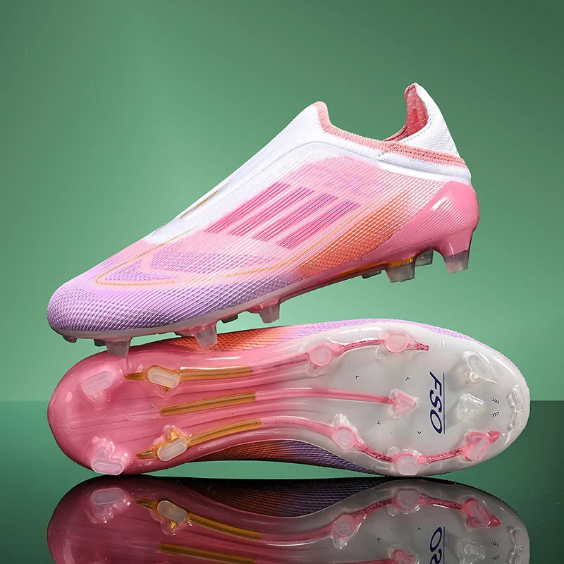 New Men Soccer Shoes Outdoor Sport Football Boots Training Breathable Match Boys Adult Cleats Non Slip Long Spikes Comfortable