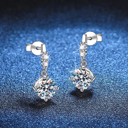 Solid 14K White Gold AU585 Platinum PT950 Earrings earrings earrings female moissanite earrings tassel spirit earrings