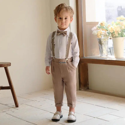 Flower Boys Summer Luxurious Birthday Dress Baby Kids Beaufitul Photograph Suit Children Formal Wedding Performance Tuxedo Wear
